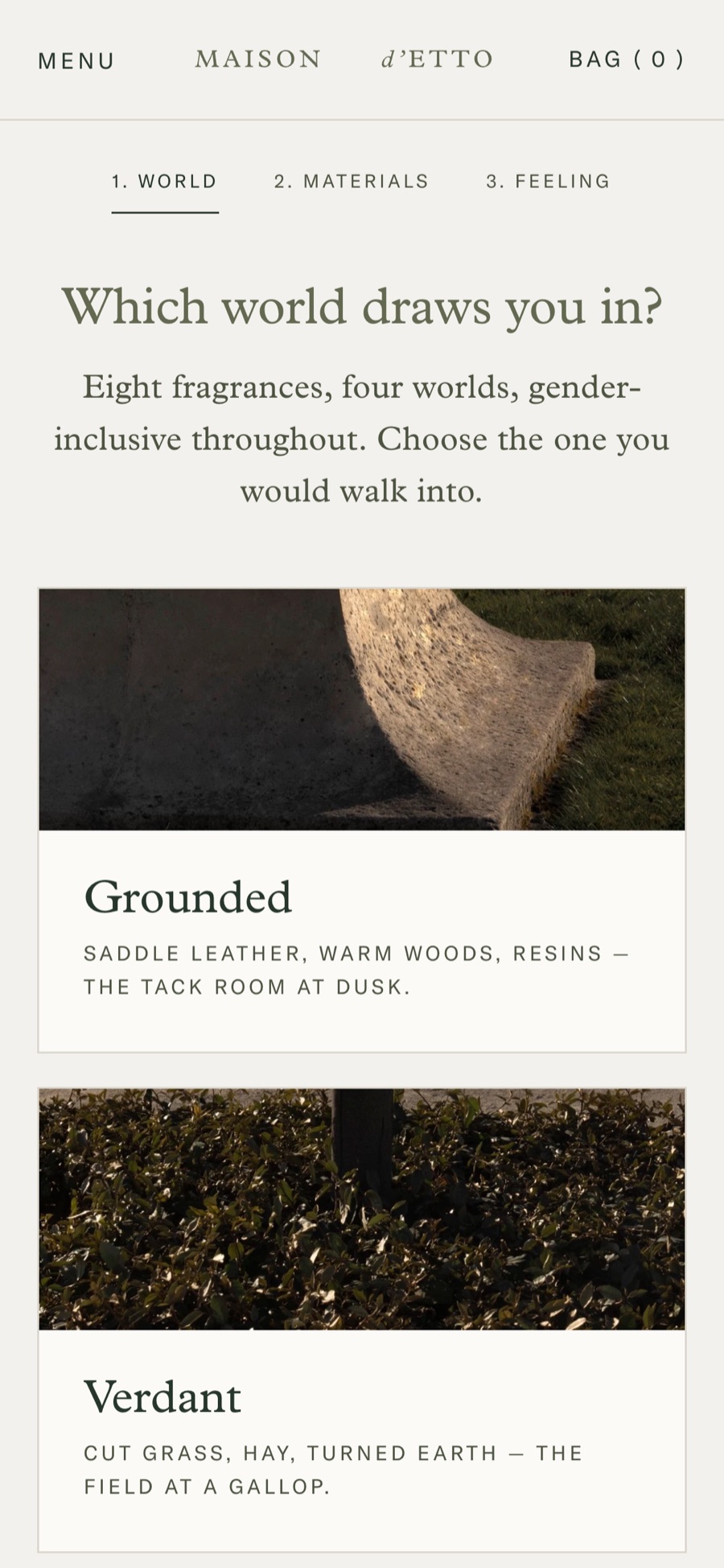 The Scent Finder on a phone